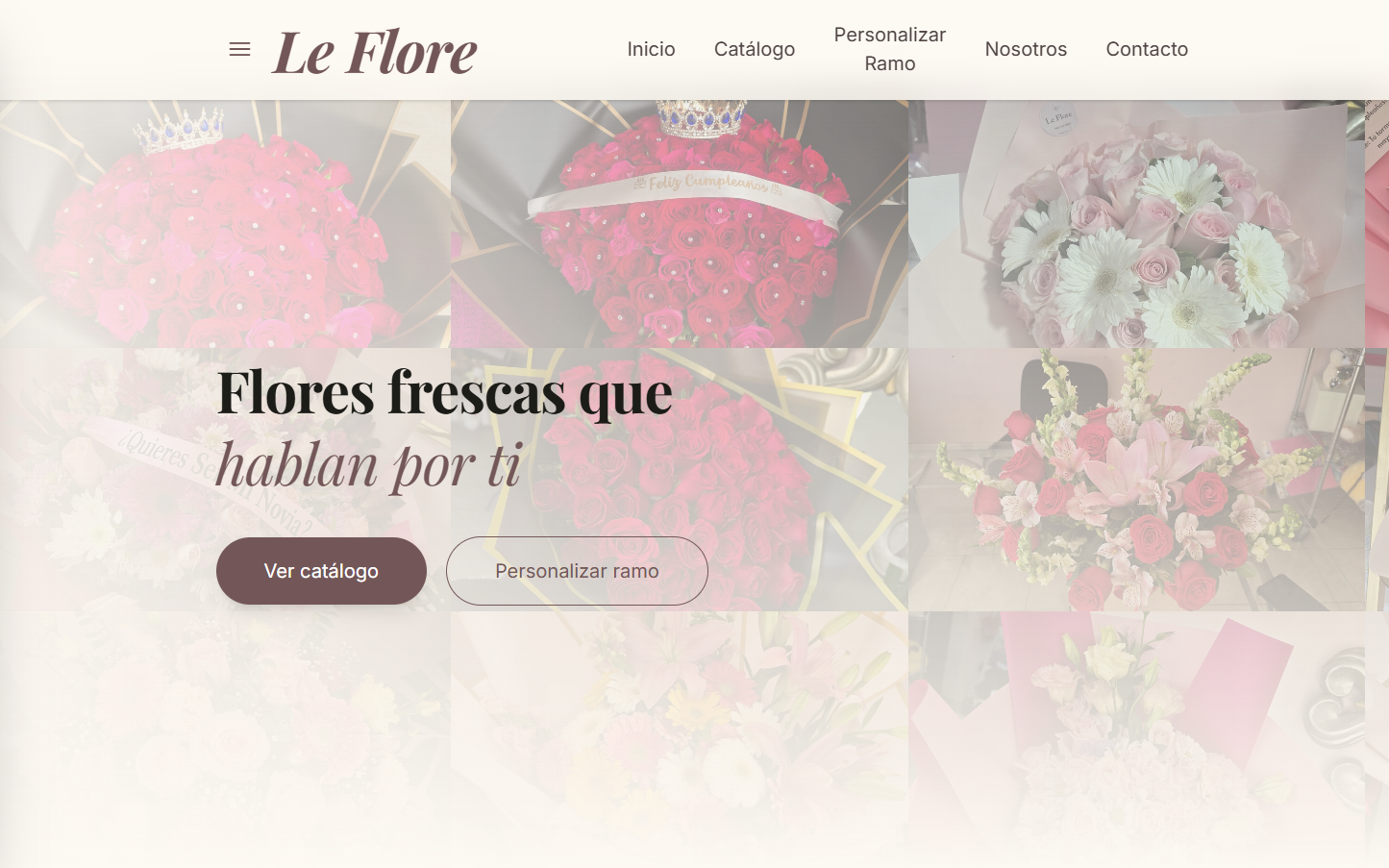 Captura de pantalla del proyecto Le Flore