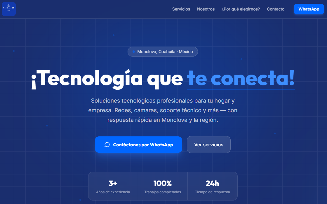 Captura de pantalla del proyecto TecnoService
